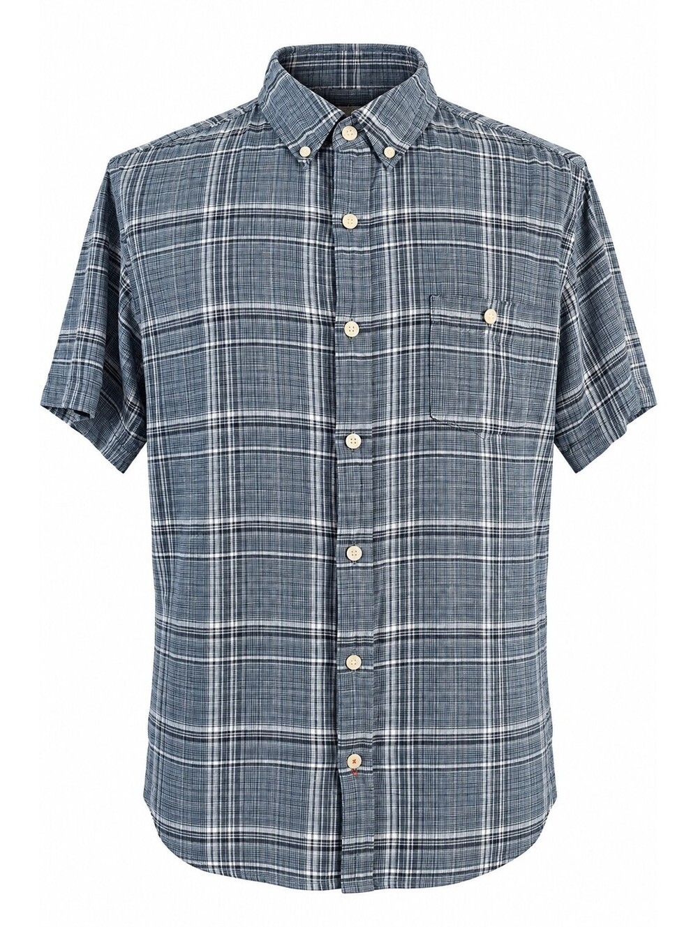Weatherproof Vintage Linen Blend Plaid Shirt Men L